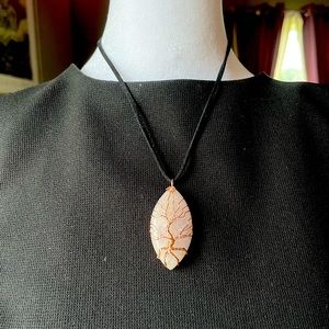 Rose quartz lucky love charm necklace adjustable clasp